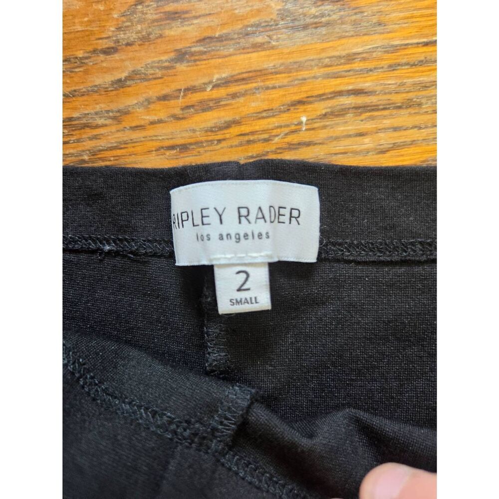 Ripley Rader BLACK PONTE KNIT WIDE LEG PANT Sz 2 (Small) - Picture 3 of 4